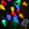Solar Operated C6 Strawberry String Lights, LED Christmas Fairy Lights 50 LEDs - Multicolor, 8 Modes for Christmas Tree